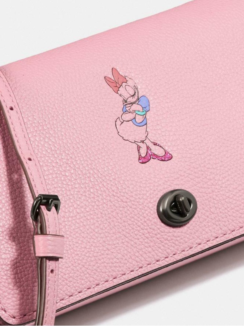 Coach Pink Leather Daisy Duck Crossbody - Picture 2 of 3